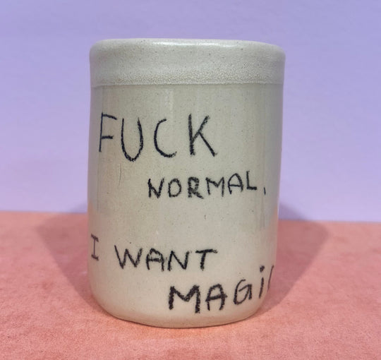 Håndlavet kop med citat