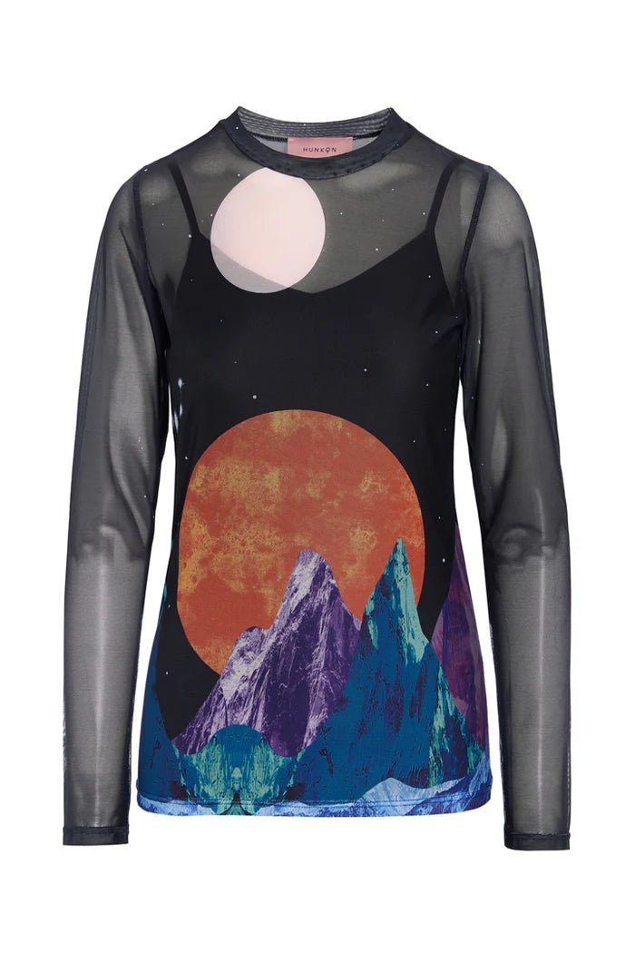 Annika Mesh Blouse - Outer Space Art Print - Filurfifi