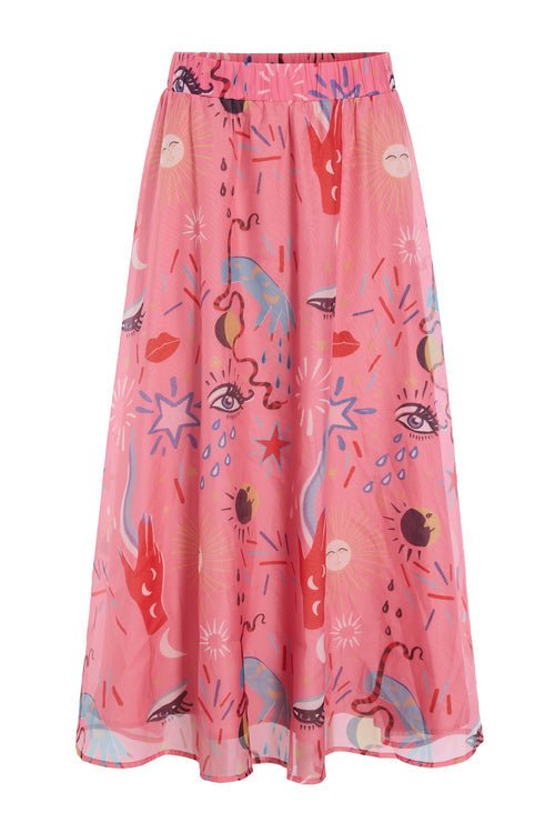 CARLY LONG SKIRT - GRAFFITI ART PRINT