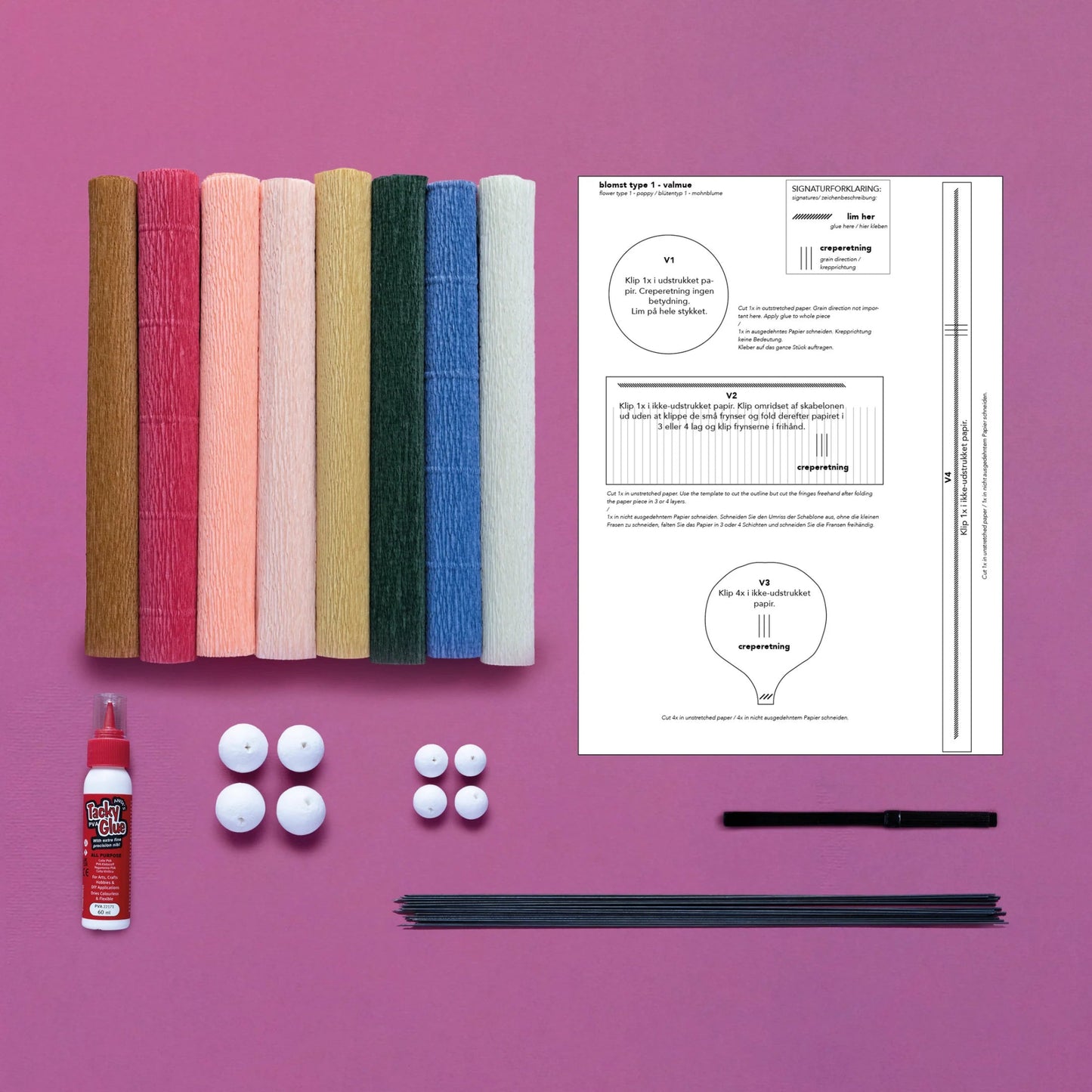 CREPEPAPIR BLOMSTER KIT - Filurfifi