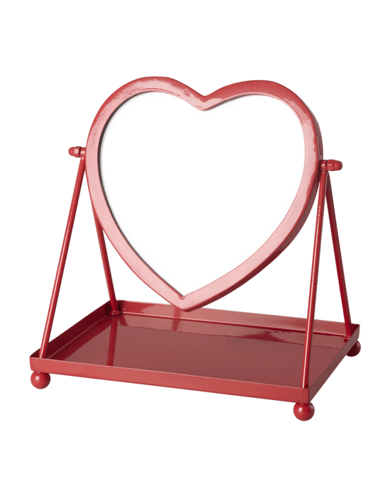 Hjerte Metal Spejl - Rød - Filurfifi