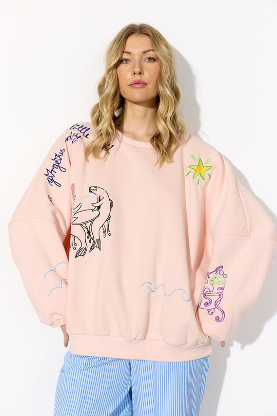 Hunkøn - Eva Sweatshirt - Lyserød