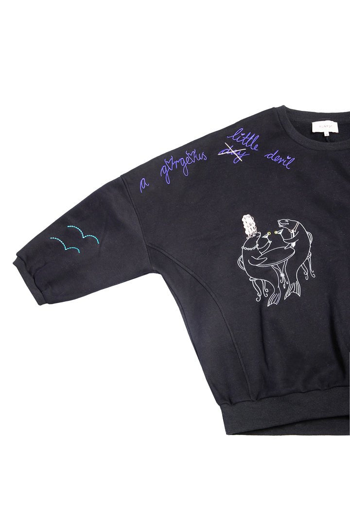 Hunkøn - Eva Sweatshirt - Sort - Filurfifi