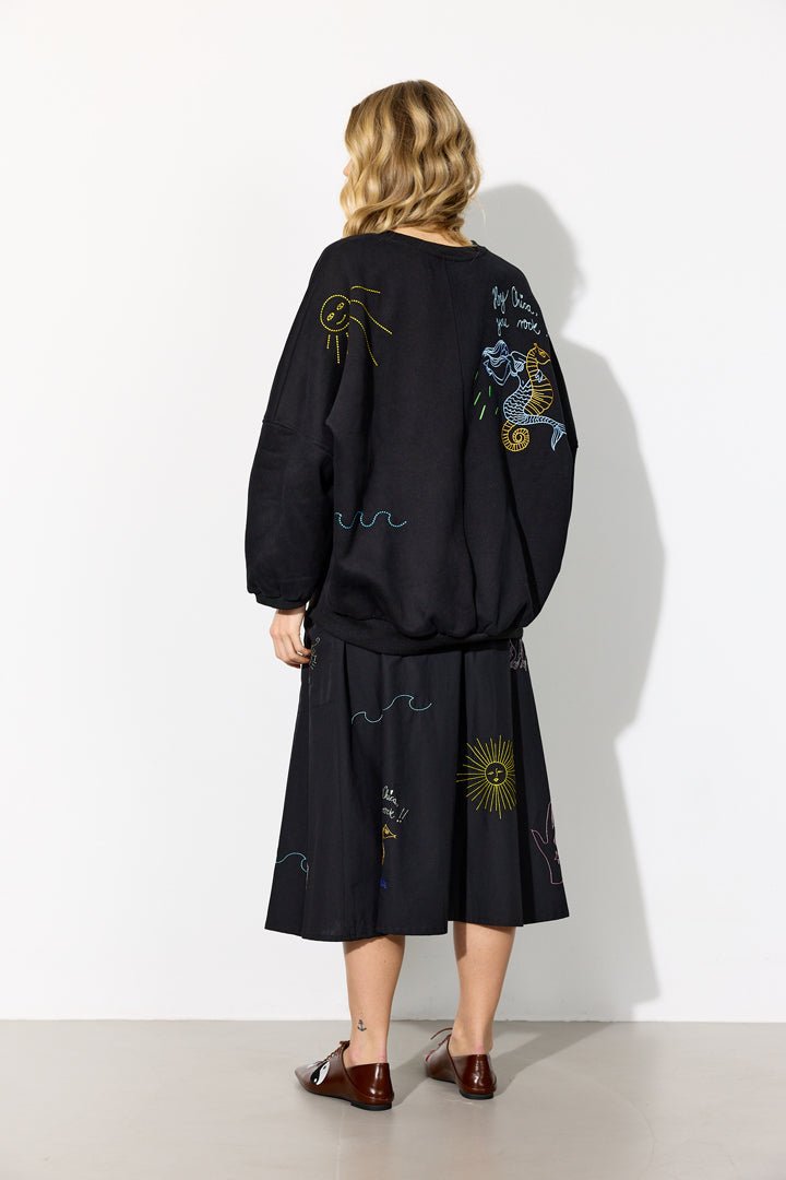 Hunkøn - Eva Sweatshirt - Sort - Filurfifi