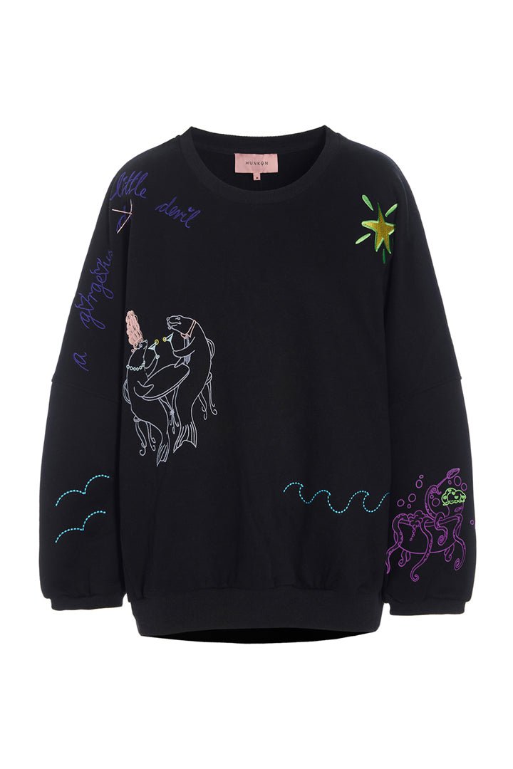Hunkøn - Eva Sweatshirt - Sort - Filurfifi