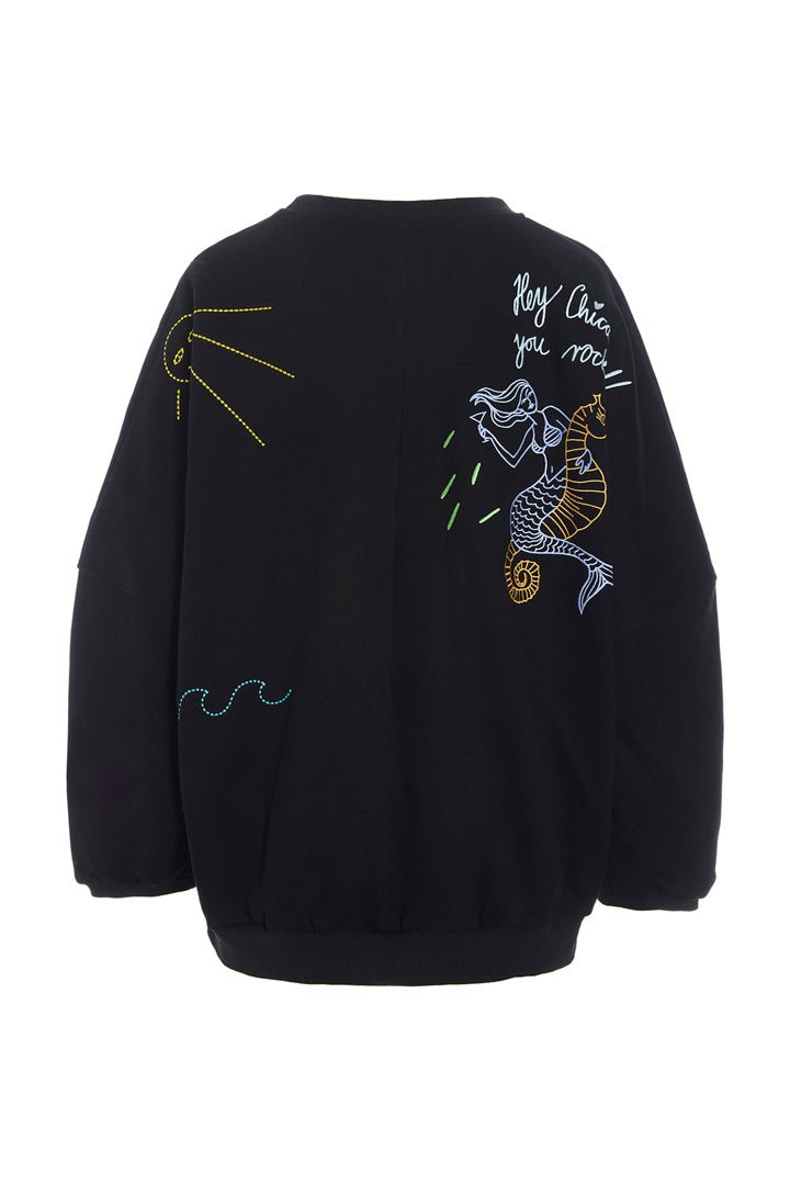 Hunkøn - Eva Sweatshirt - Sort - Filurfifi