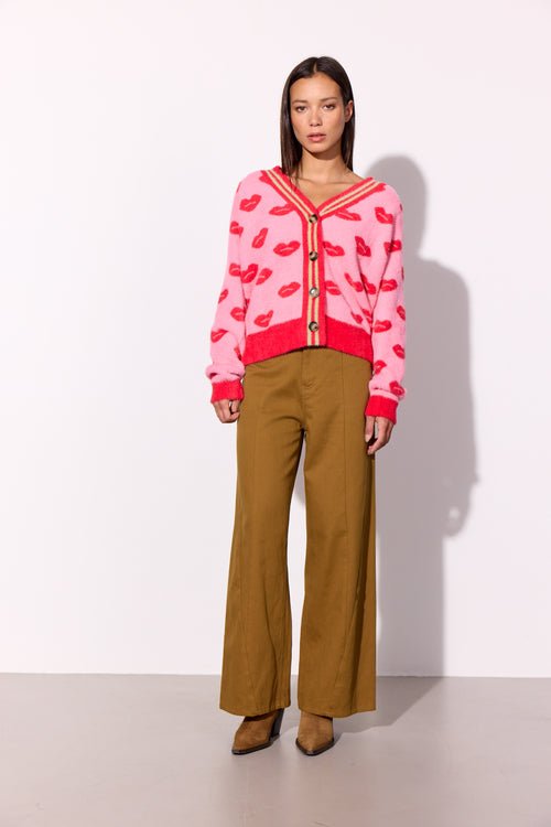 Hunkøn - Lilou Cardigan - Kiss Me Art Print - Filurfifi