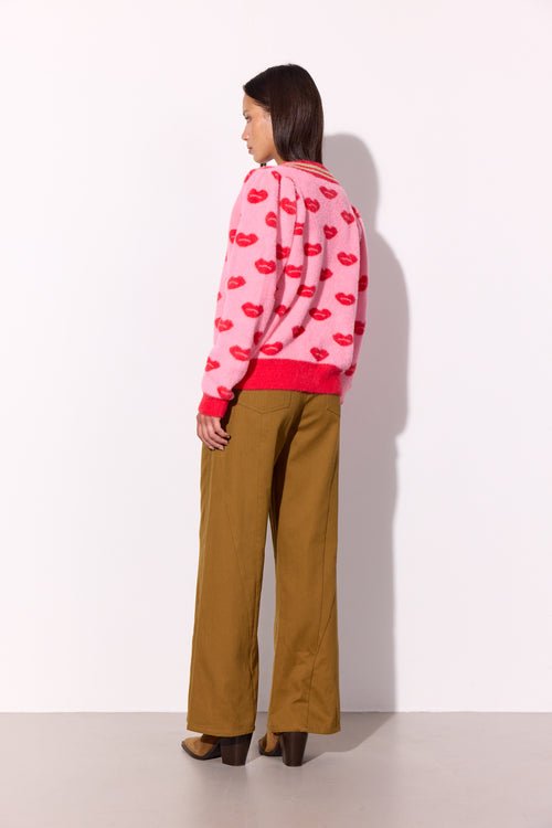 Hunkøn - Lilou Cardigan - Kiss Me Art Print - Filurfifi