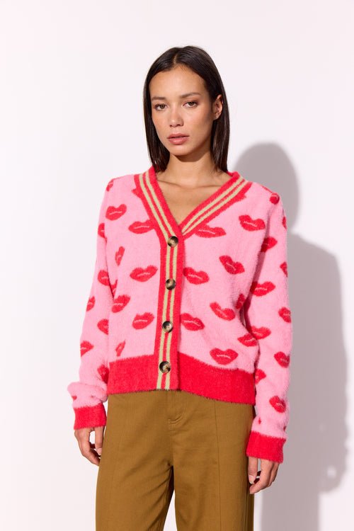 Hunkøn - Lilou Cardigan - Kiss Me Art Print - Filurfifi