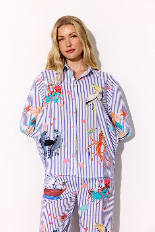 Hunkøn - Nessie Skjorte - Blå