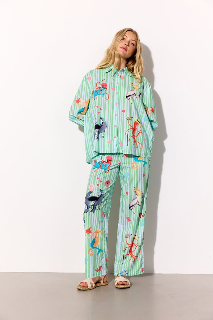 Hunkøn - Nessie Skjorte - Grøn - Filurfifi