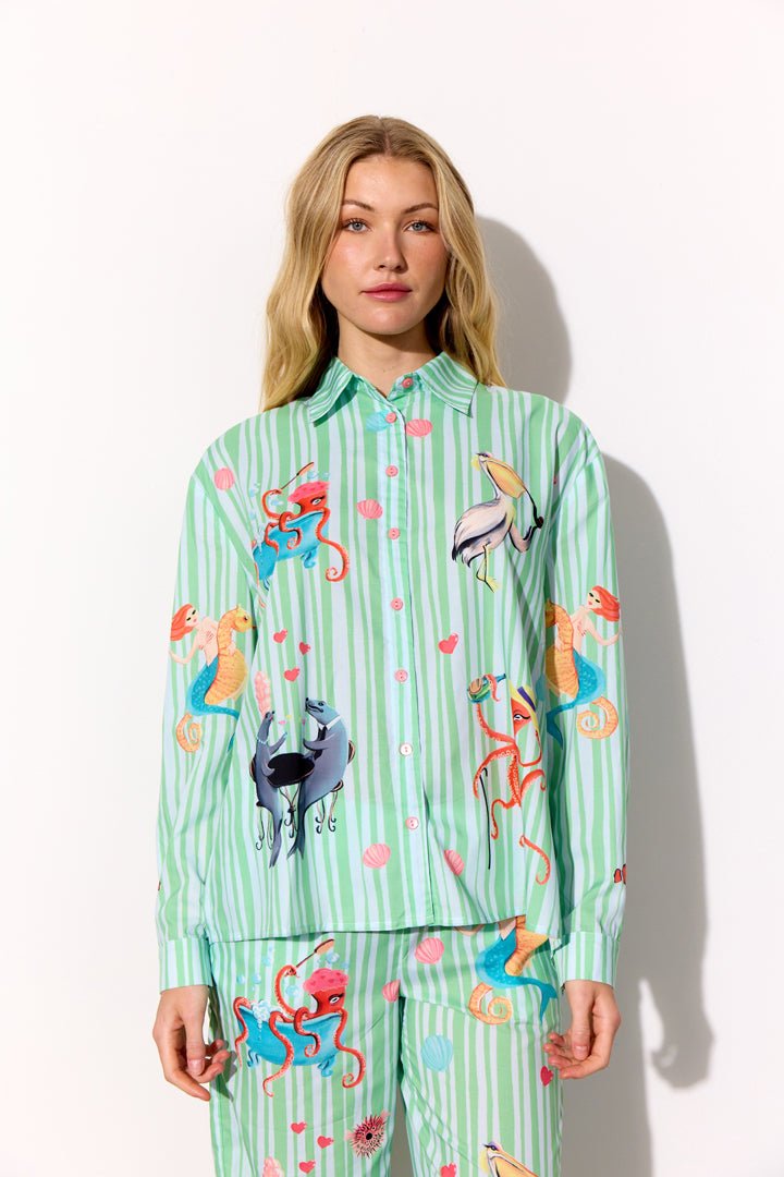 Hunkøn - Nessie Skjorte - Grøn - Filurfifi