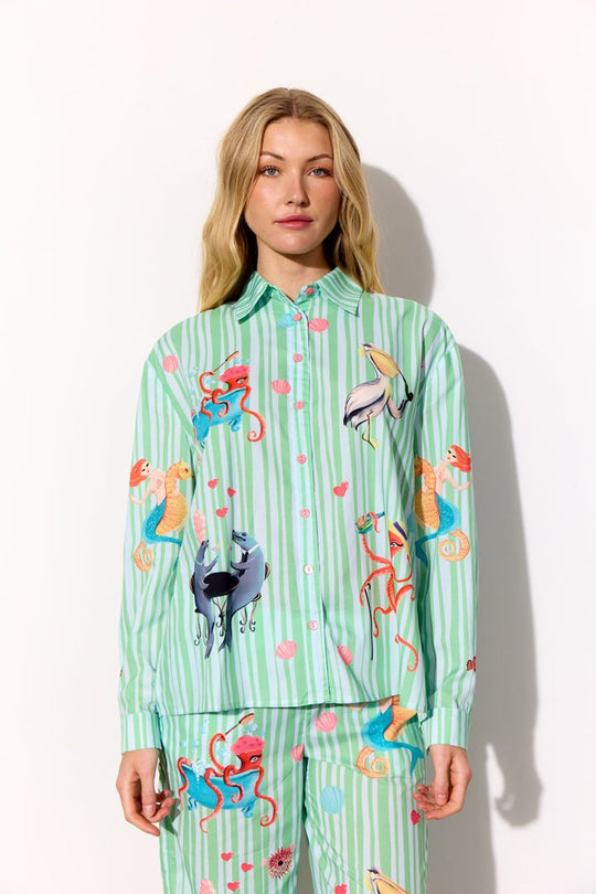 Hunkøn - Nessie Skjorte - Grøn