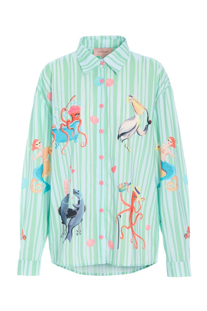 Hunkøn - Nessie Skjorte - Grøn - Filurfifi