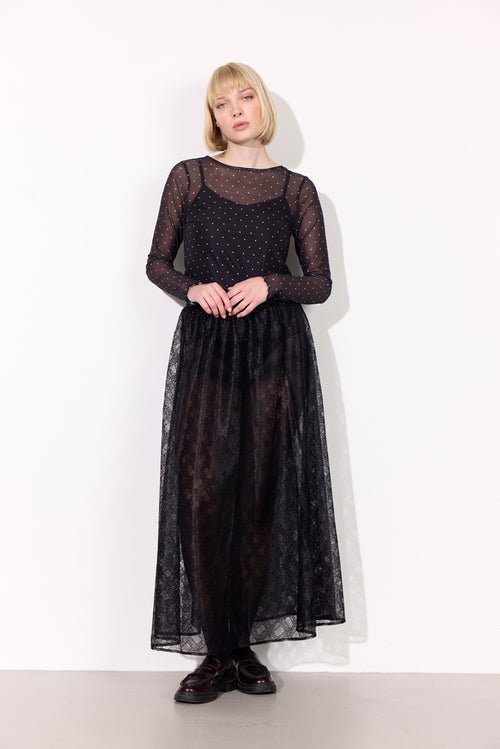 Hunkøn - Tove Mesh Bluse - Sort - Filurfifi