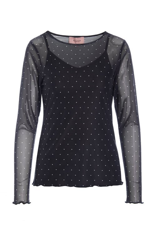 Hunkøn - Tove Mesh Bluse - Sort - Filurfifi