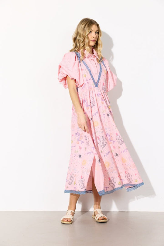 Hunkøn - Zoenna Kjole - Lyserød