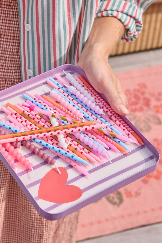 Lille Rektangulær Metal Bakke - Lilla - Filurfifi