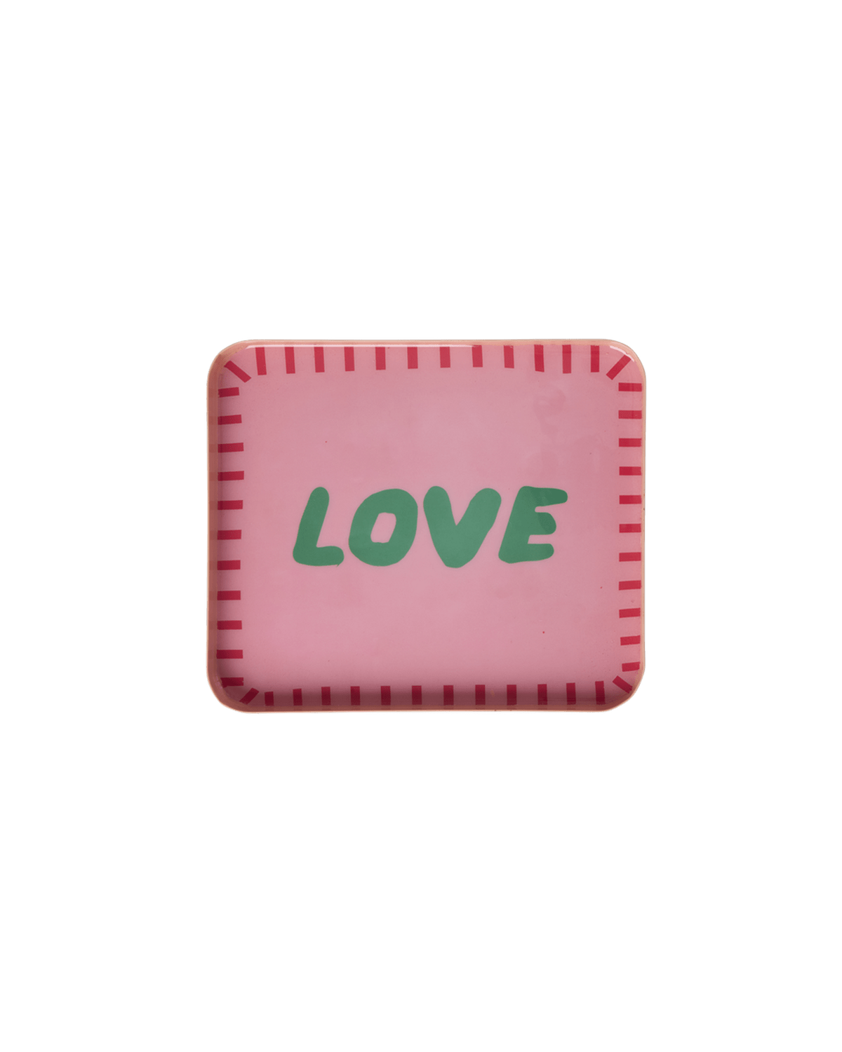 Lille Rektangulær Metal Bakke - Pink - Filurfifi