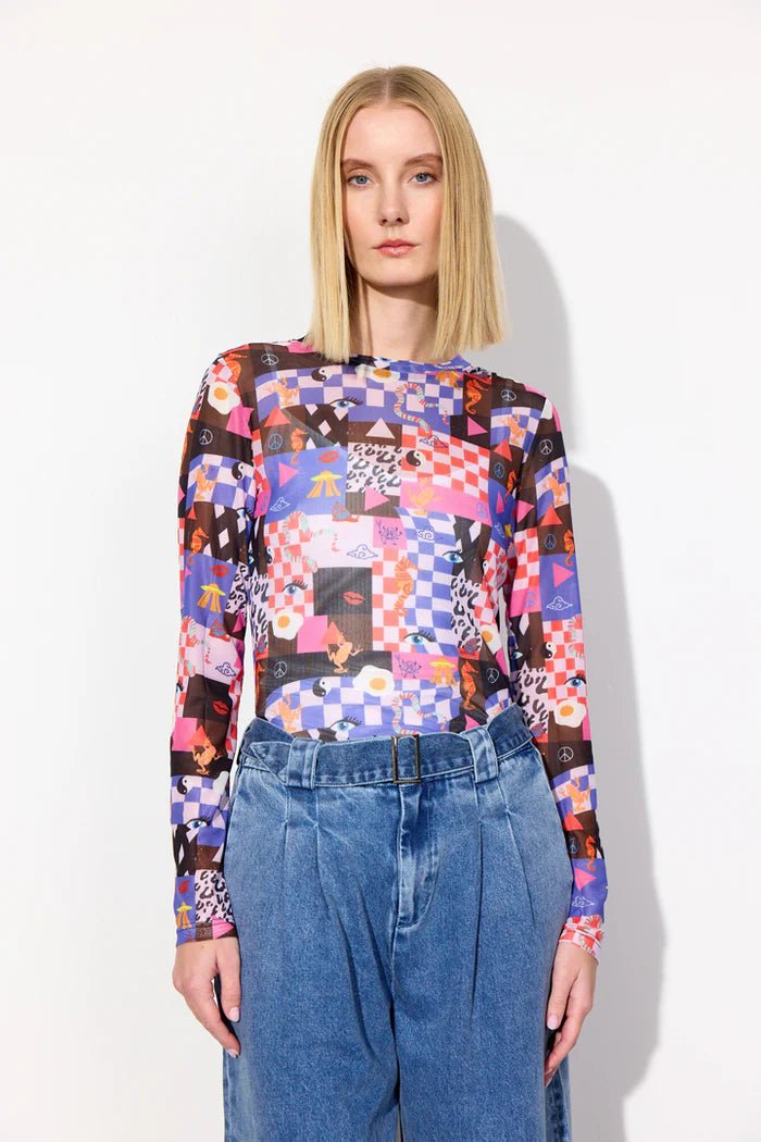 Madison Mesh Blouse - Multiverse Art Print - Filurfifi