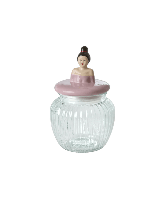 Mellem Glas Krukke - Lyserød - Dame