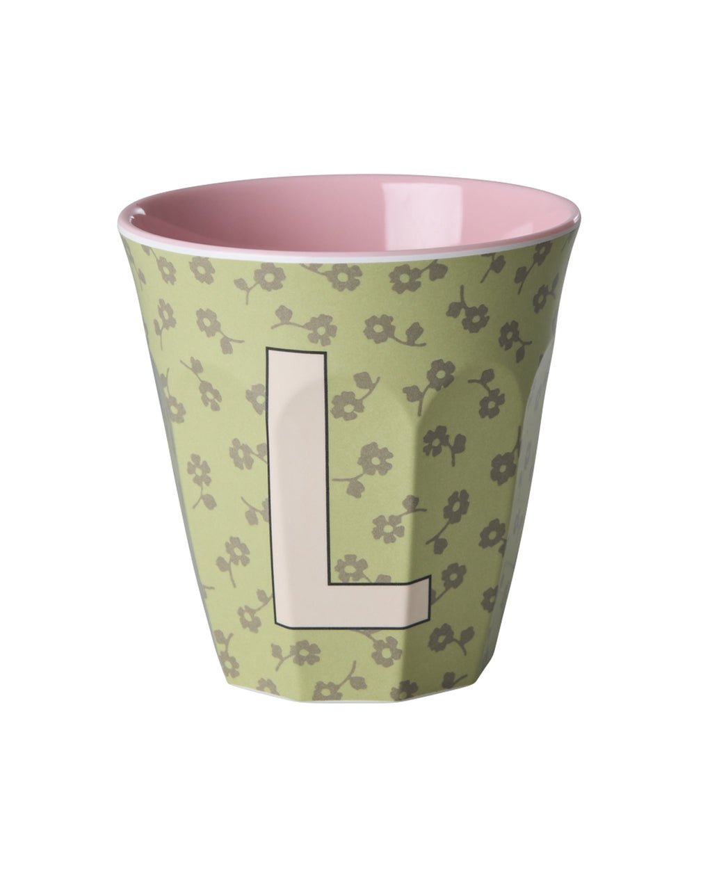 Mellem Melamin Kop - Alfabet - Blomster - Filurfifi