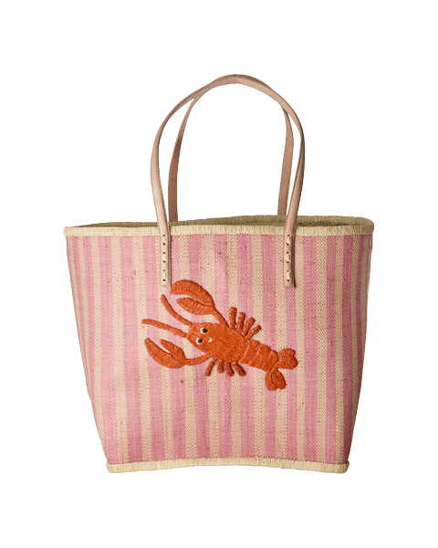 Stor Raffia Taske Med Hummer - Filurfifi
