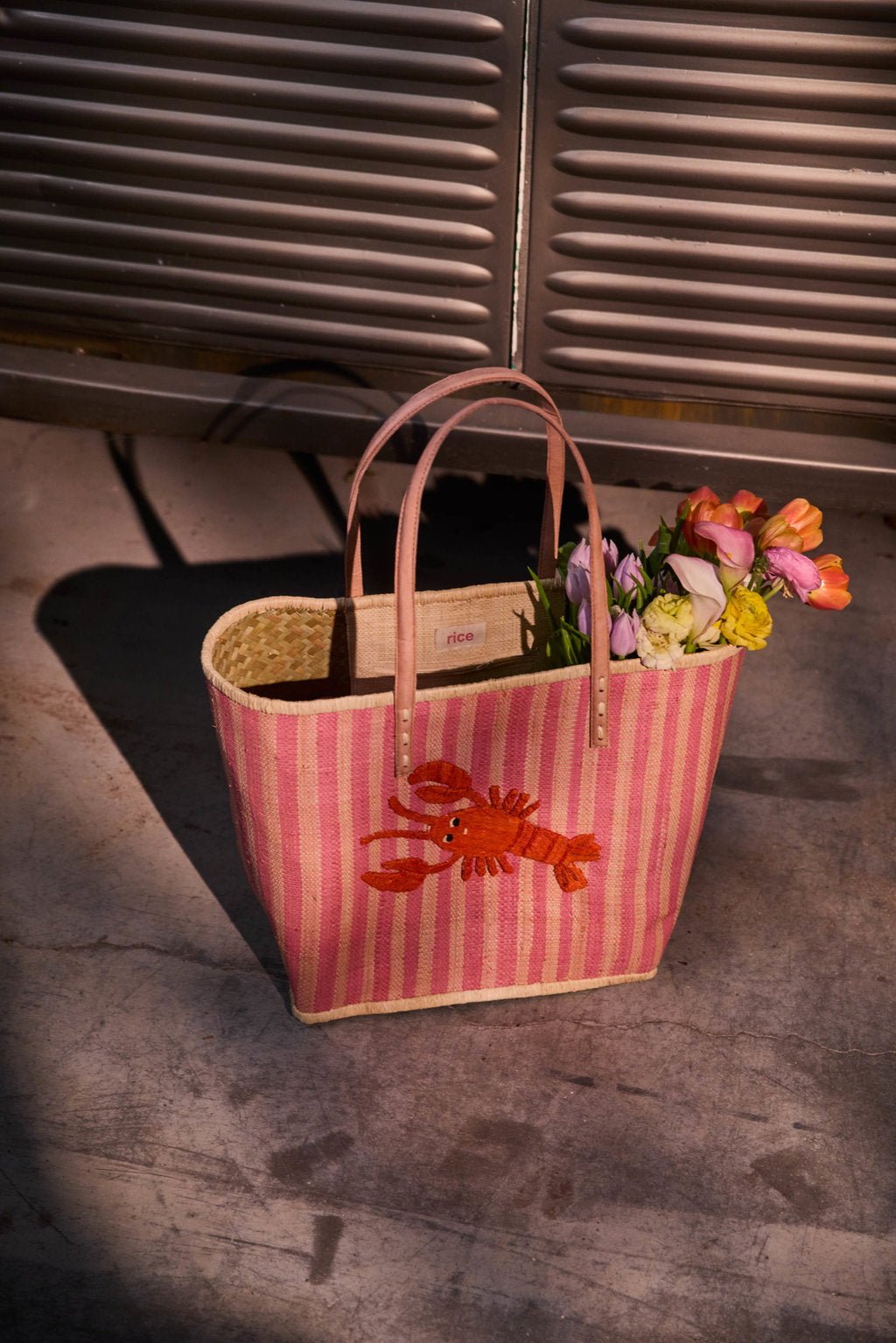 Stor Raffia Taske Med Hummer - Filurfifi