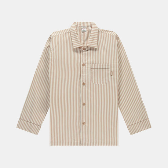 Pockies - Pyjamas Skjorte - Sand Stribet