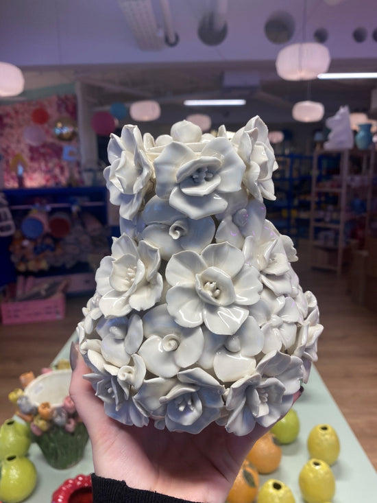 Blomster vase lille - Hvid - Filurfifi