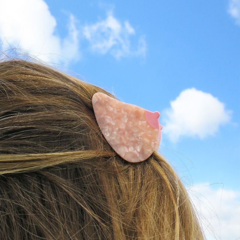 Boob Hair Clip - White - Filurfifi