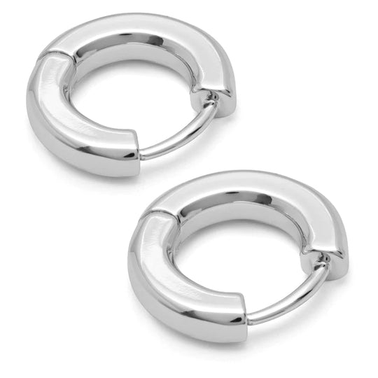 Buckle Hoops Stor - Sølv
