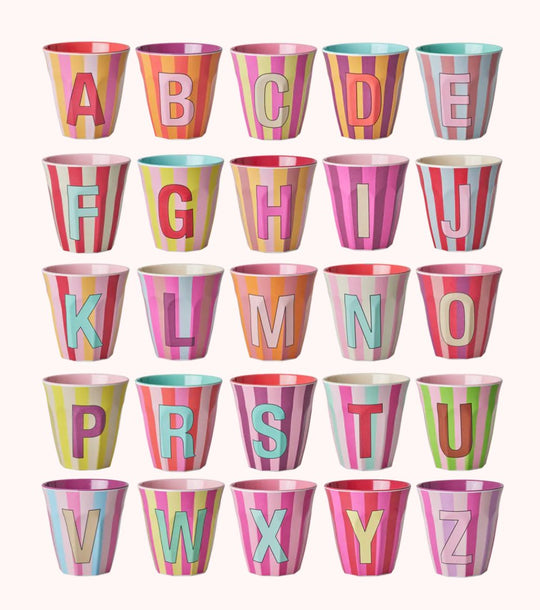 Mellem Melamin Kop - Alfabet - Striber